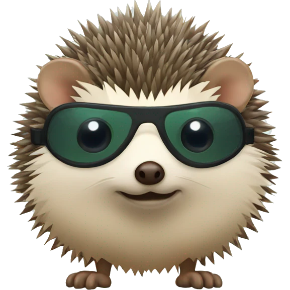 hedgehog with eye patch emoji