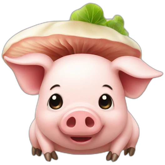 pig with mushroom emoji