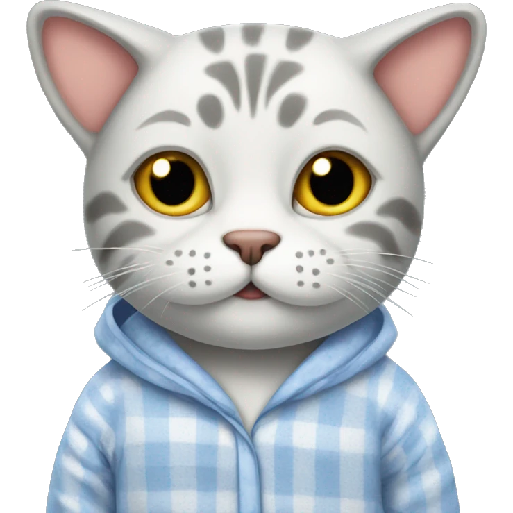 Cat with pajamas emoji