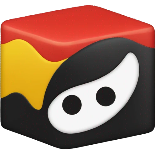"A wavy black and red rectangle with a medium sized yellow circle in the middle emoji