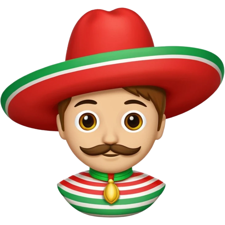 colorful Mexican balero with red, green, and white stripes emoji