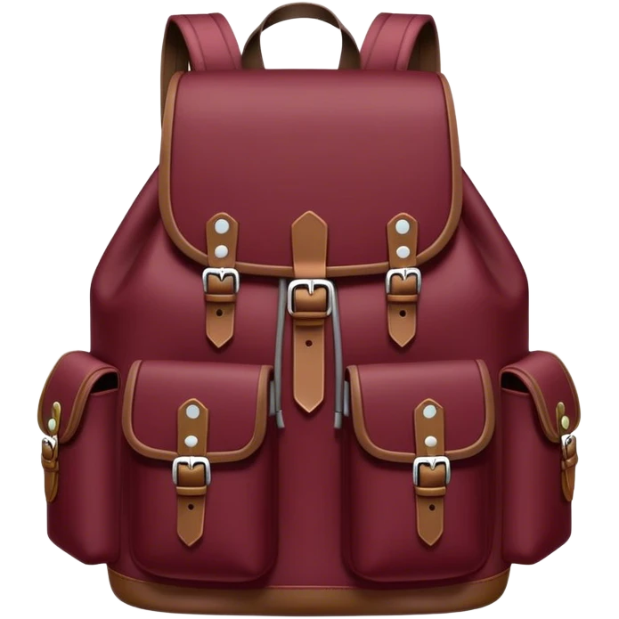 dark burgundy backpack emoji