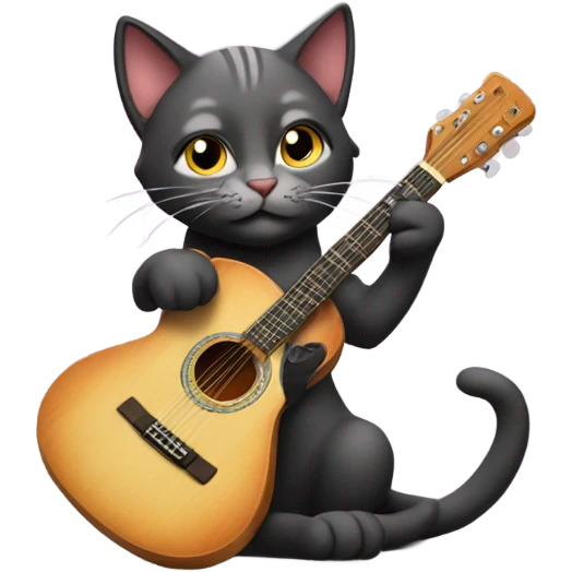 cat playing a guitar  emoji