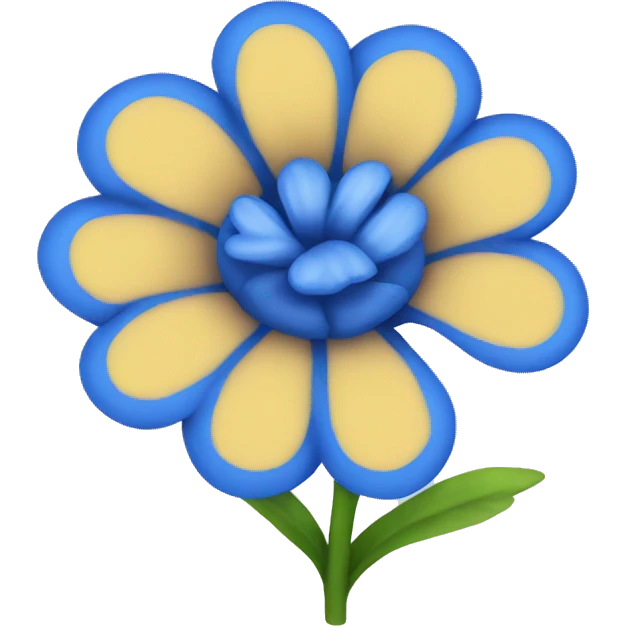 blue flower emoji