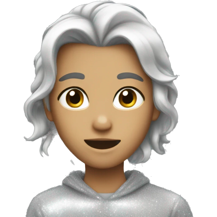 silver sparkles  emoji
