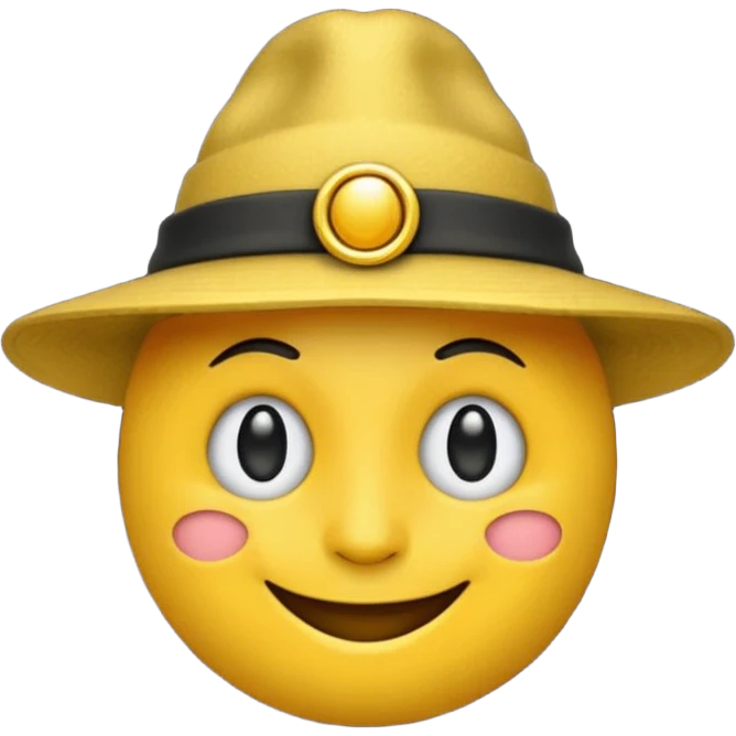 Hotep hat on smiling yellow emoji emoji