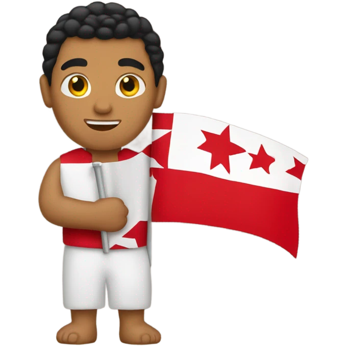 Tongan man with Tongan flag emoji