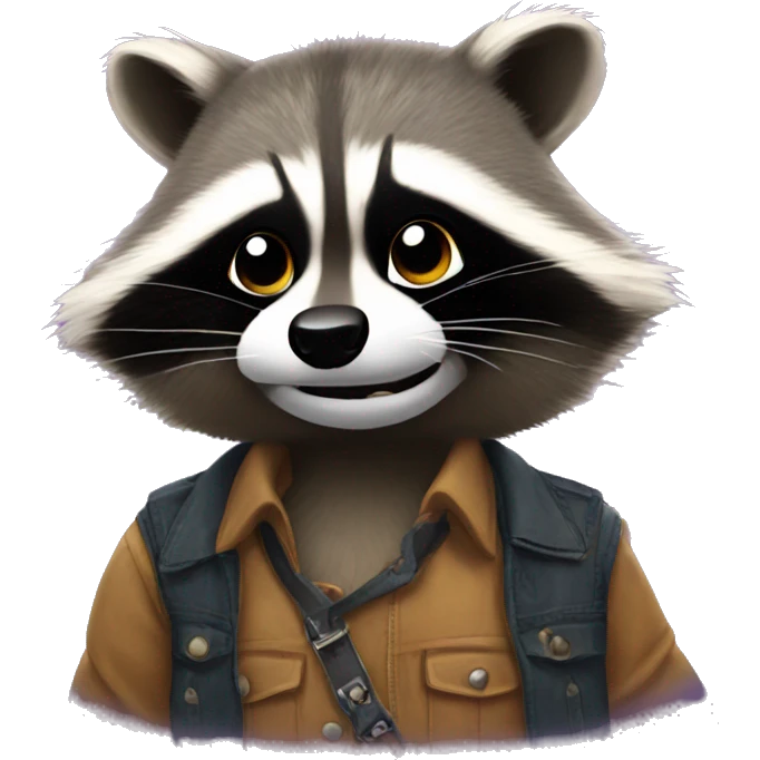 the coolest racoon  emoji