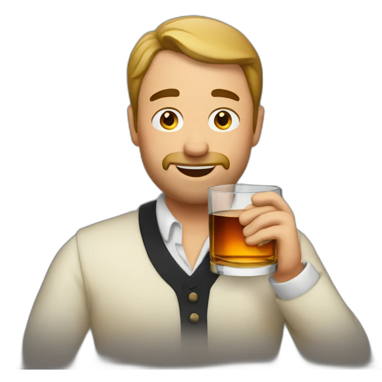 Men drinking whisky emoji