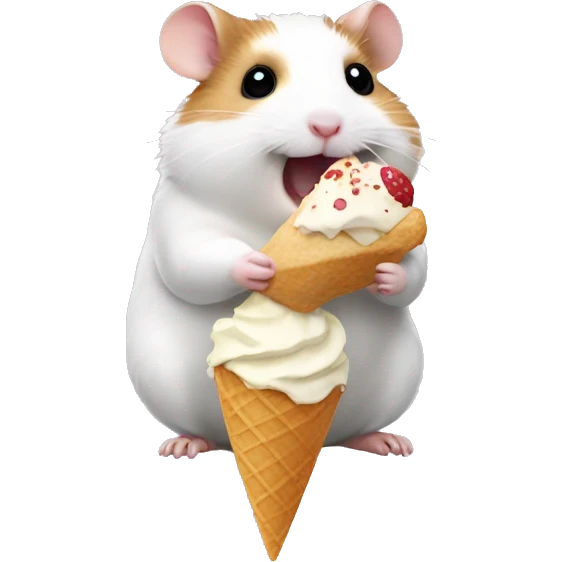 hamster eating icecream emoji