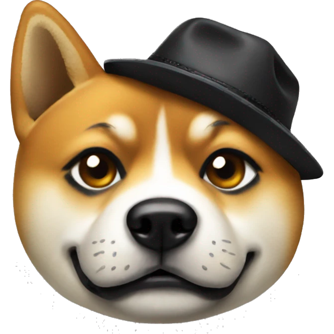 Dog shiba gangster  emoji