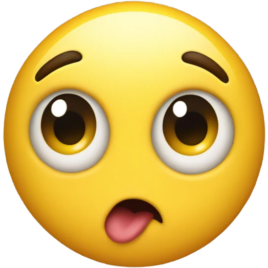 round yellow emoji with heart eyes and tongue out  emoji