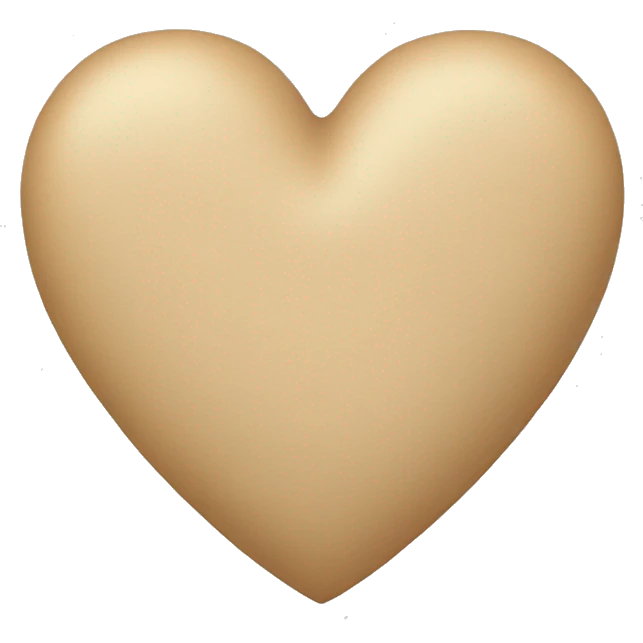 Beige heart emoji
