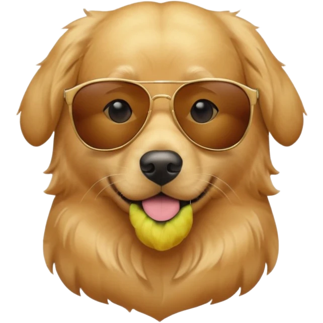 Golden Retriever with shades emoji