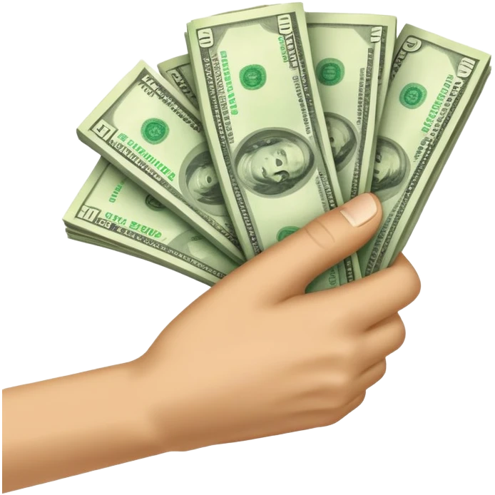 money recovery from hand emoji