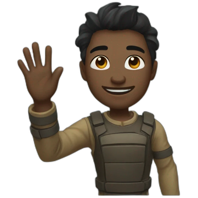 sova from valorant waving emoji