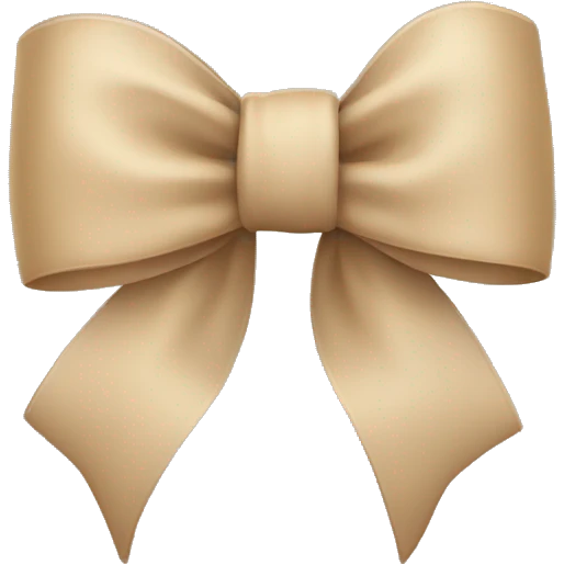 Beige bow emoji
