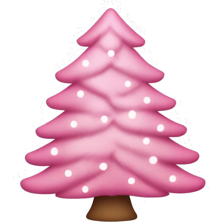 Cute pink Christmas tree emoji