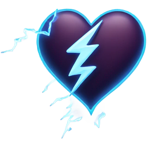 Lightning heart emoji