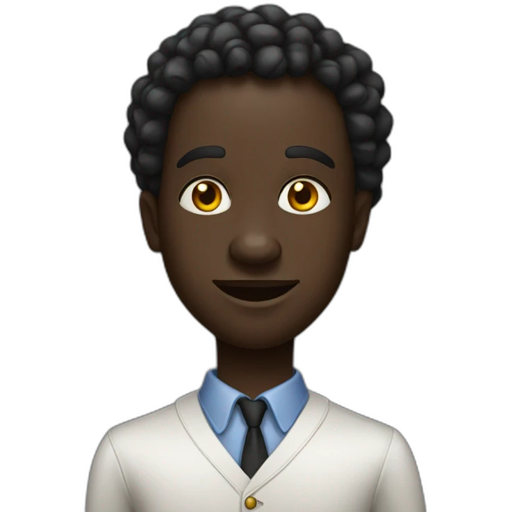 enseignant noir de type africain a emoji