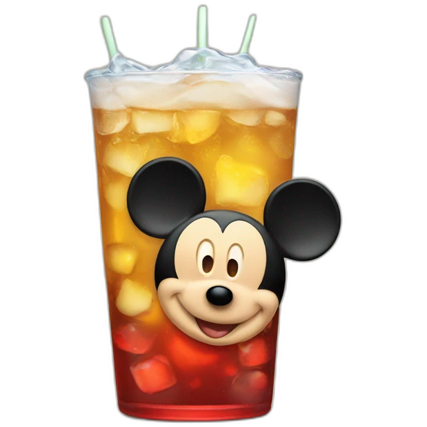 Mickey mouse drinks  emoji