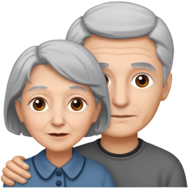 lo mismo que estas haciendo solo coloca alado de la abuela un hombre joven  emoji