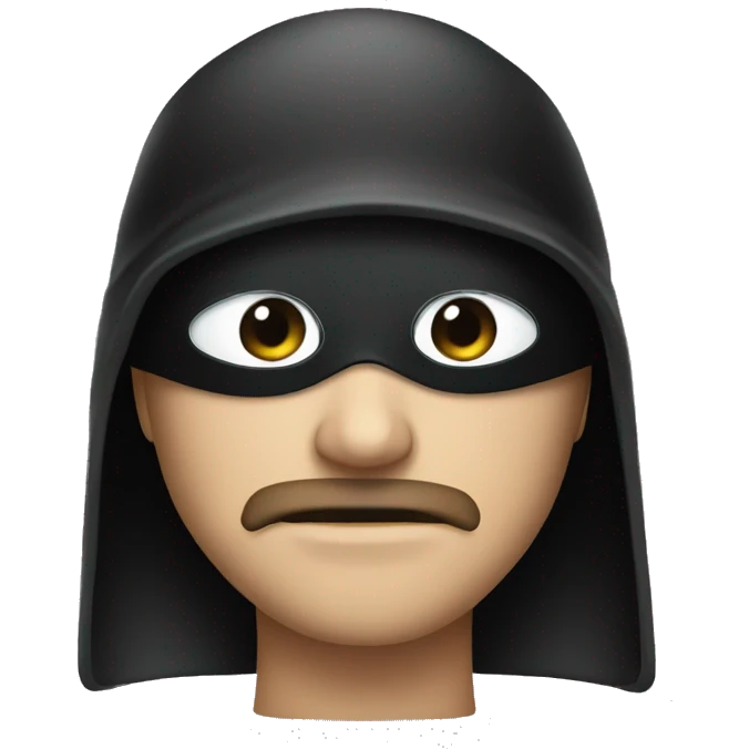 Burglar with black eye mask emoji