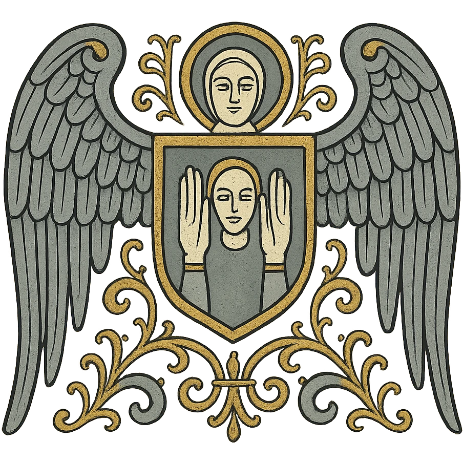 emblem with classic heraldic wings, ornate and detailed, no text emoji