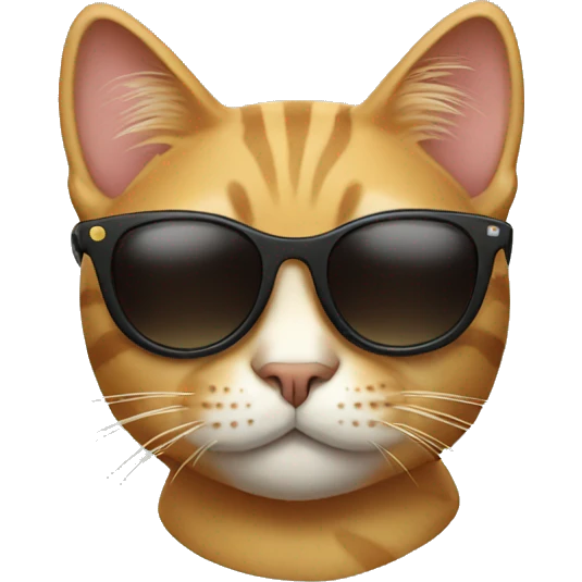 Cat with sunglasses emoji