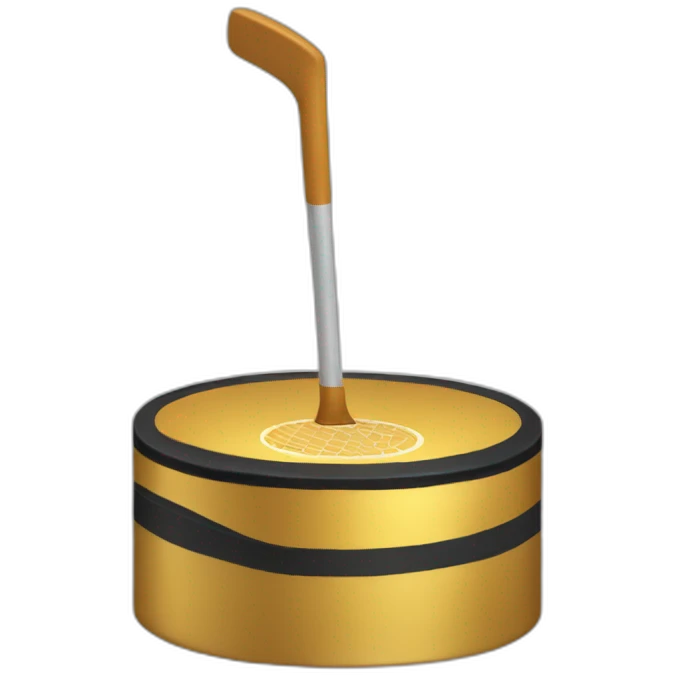 golden hockey puck emoji