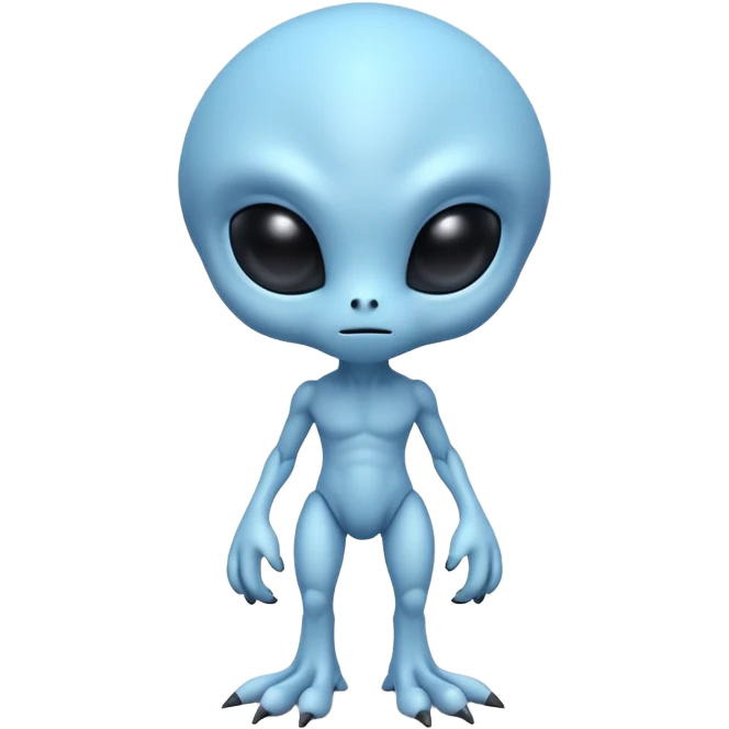 full body cute humanoid peacefull alien furry with 6 legs and eye stalks stands upright and looks intelligent emoji