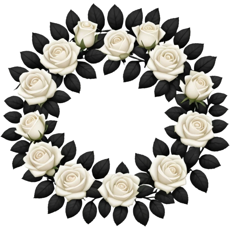 black funeral wreath emoji