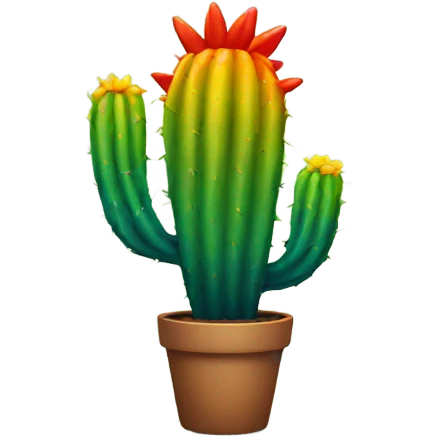 rainbow cactus emoji