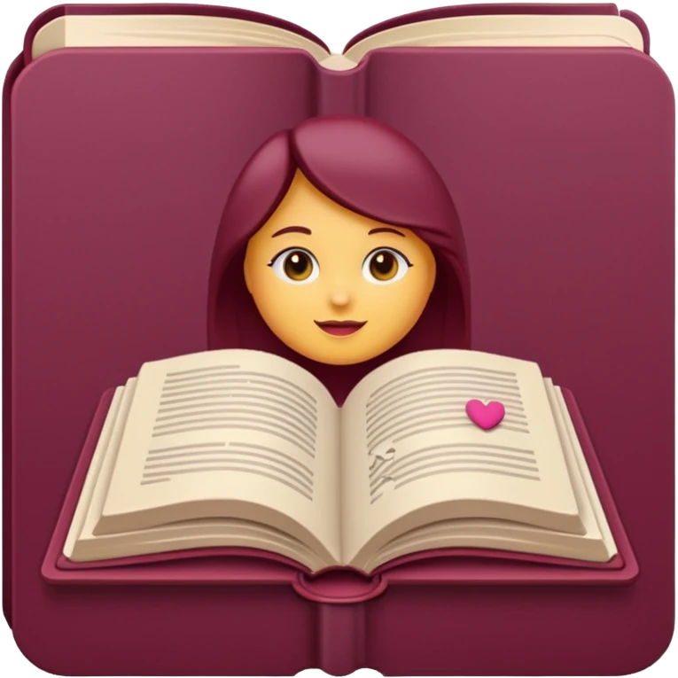 Bordo Open book in a girly style emoji