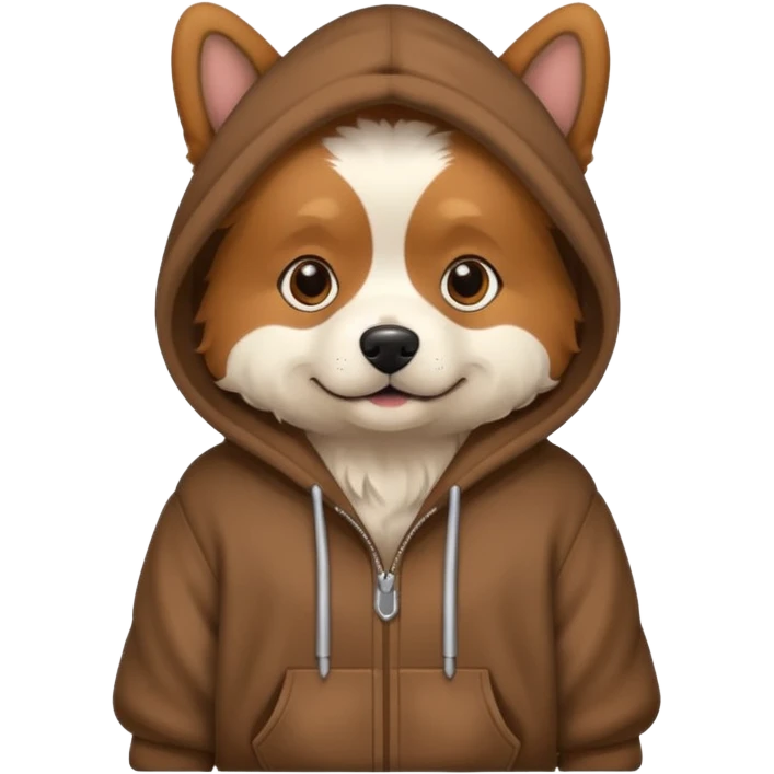 dog wearing hoodie  emoji