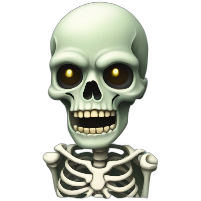 Zombie skeleton emoji