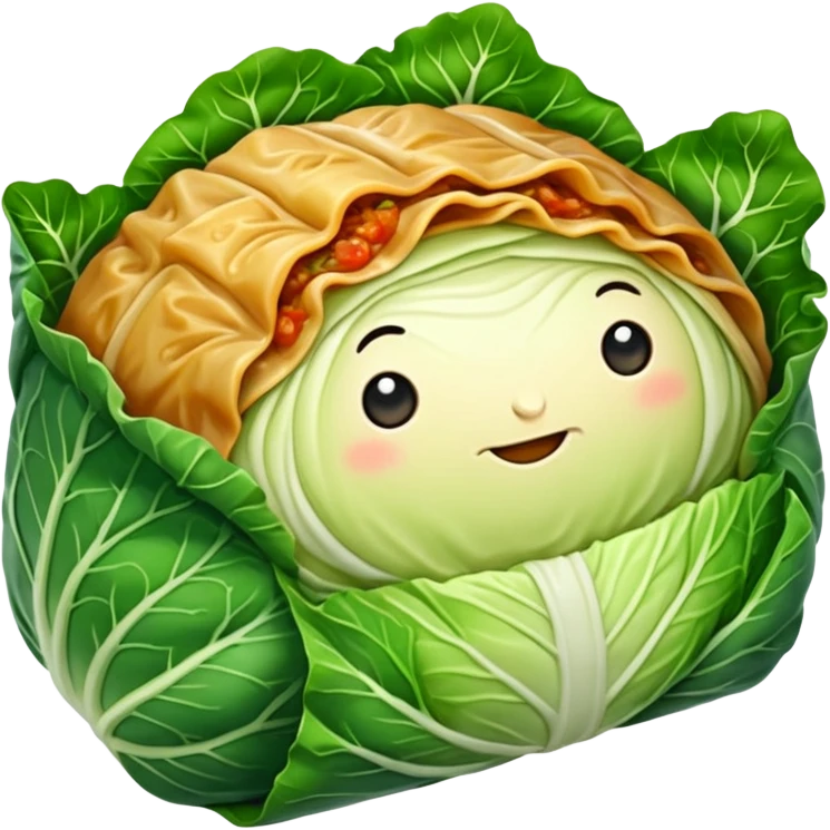Very simple singular cabbage roll emoji