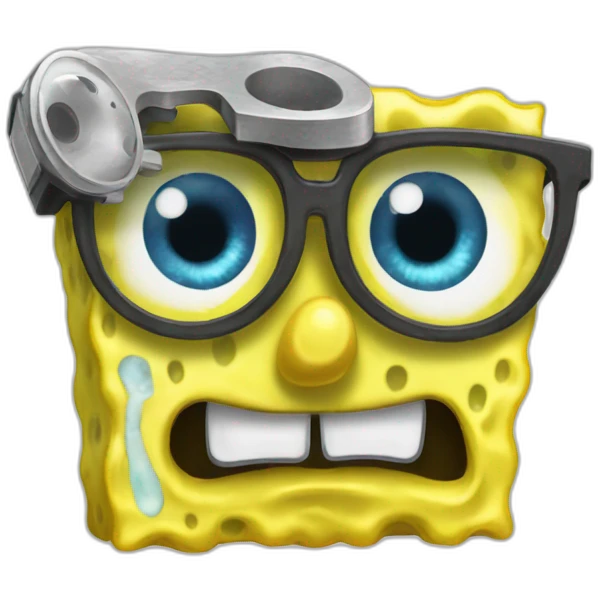 spongebob squarepants as a nerd emoji