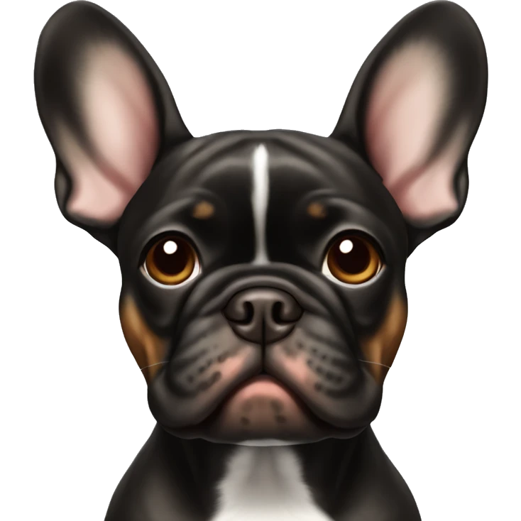  brindle black brown french bulldog emoji