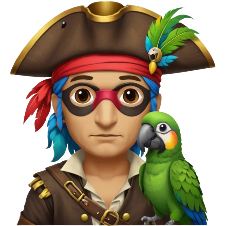 pirate and parrot emoji