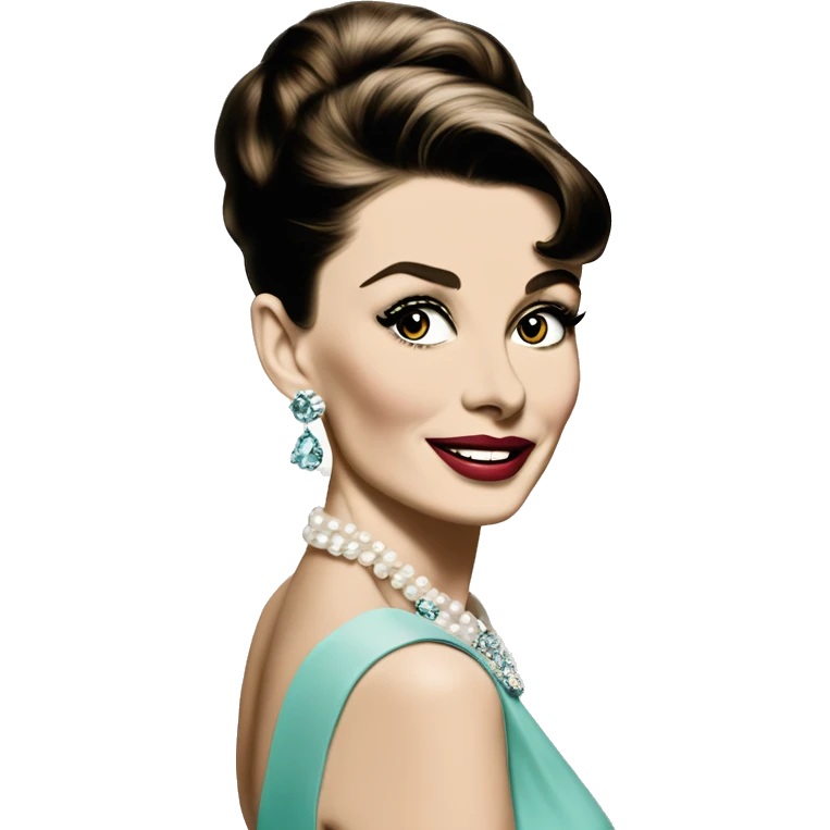 Aubrey Hepburn at breakfast at Tiffany’s emoji