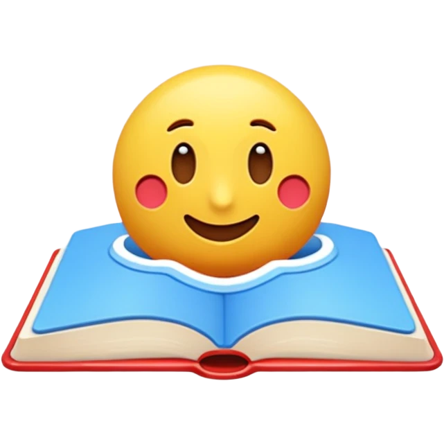 Блокнот 3D синего цвета emoji