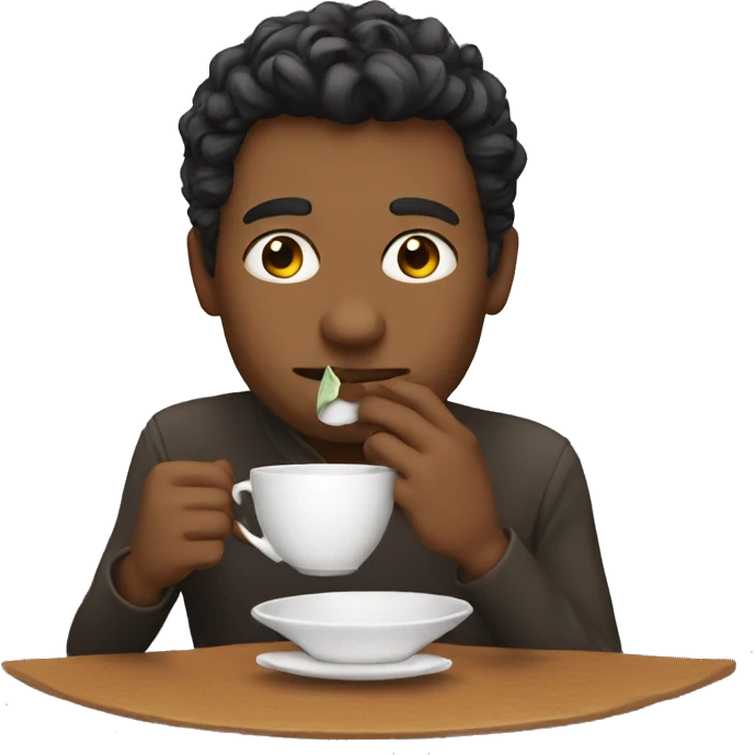 Sipping tea emoji
