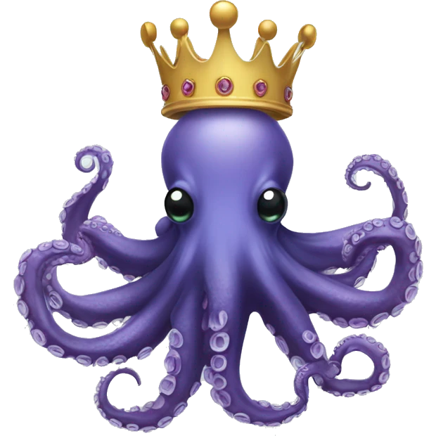 Octopus with a crown size less 260ko emoji