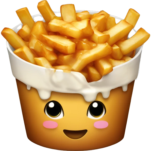 Poutine qui mange une poutine emoji