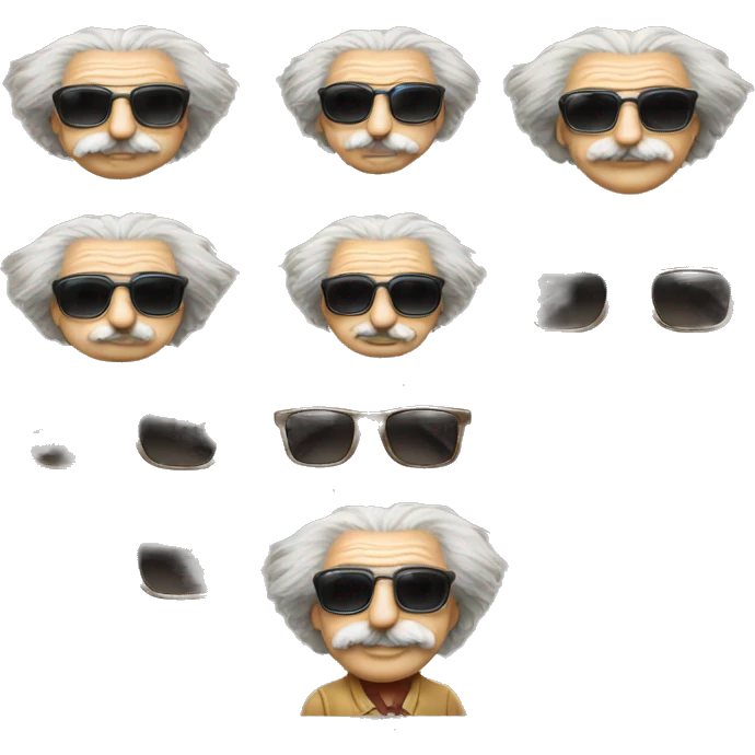 albert einstein sun glasses emoji