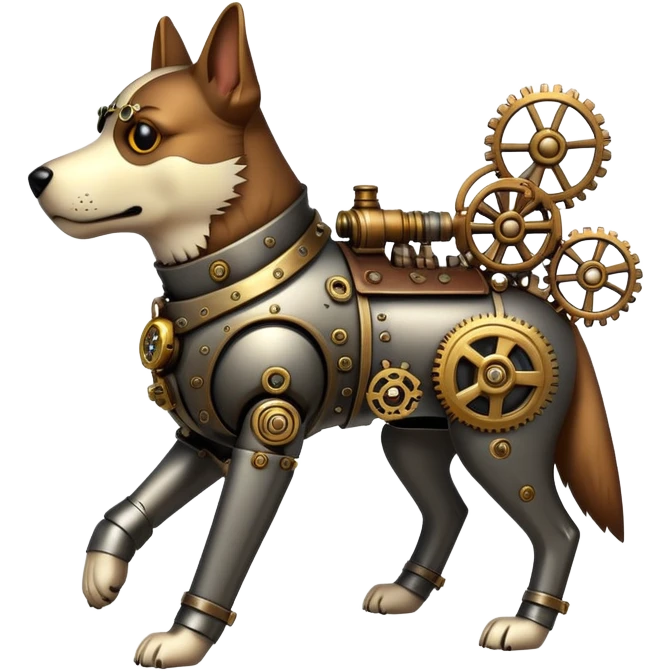 Steampunk dog emoji