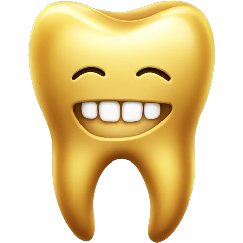 Golden tooth emoji