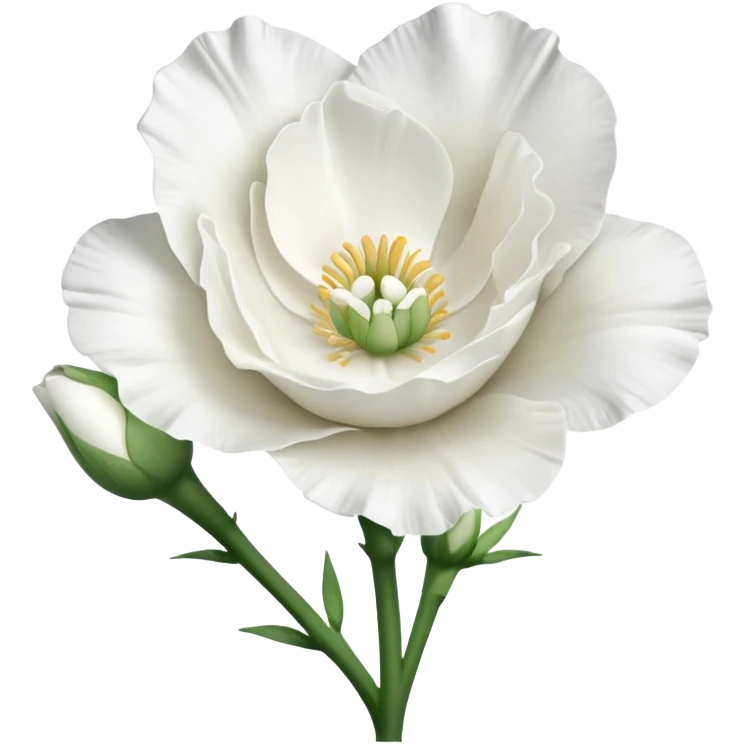 Beautiful light white flower Eustoma emoji