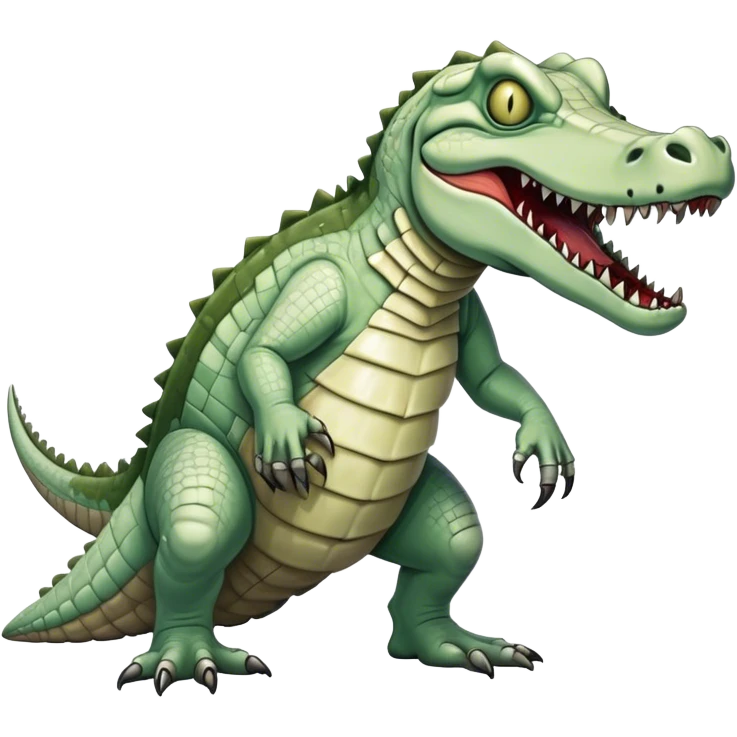 zombie monstrous pale skinned decaying greenish white alligator, vicious, boss monster, full body, dirty, undead emoji